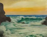 Eduard Kasparides, Breakers, 1921, oil on canvas; unframed