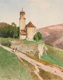 Ferdinand Brunner, Landscape with chapel