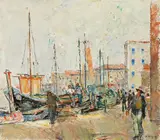 Anton Lutz, Chioggia, 1959, oil on board