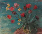 Otto Rudolf Schatz, Basket with tulips and daffodils