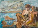 Georg Eisler, Die Badenden von Lapad IV, 1965, oil on canvas