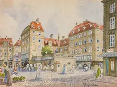Robert Raschka, Zum Eisgrübl" in Vienna, watercolour on paper