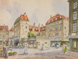 Robert Raschka, Zum Eisgrübl" in Vienna, watercolour on paper