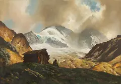 Franz Schwetz, Hintertux Glacier, 1951, oil on canvas