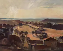 Eugen Jussel, Southern landscape, oil on canvas
