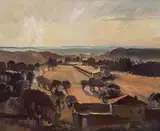 Eugen Jussel, Southern landscape, oil on canvas