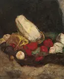 Alfred Buchta, Still life with vegetables, 1913, oil on canvas