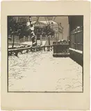 Carl Moll, The Hohe Warte in Vienna (Snowy villa in Döbling)