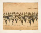 Albin Egger-Lienz, 1915", Prämienblatt der Gesellschaft für vervielfältigende Kunst, Vienna, 1915, original lithograph, unframed