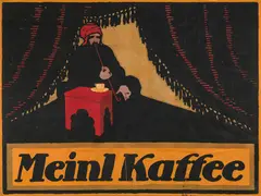 Lucian Bernhard, Meinl Kaffee, 1913, colour lithograph on paper, poster