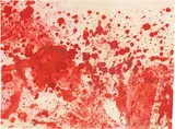 Hermann Nitsch, Untitled (19th Malaktion, Prinzendorf, 1986), 1986, mixed media on paper; framed