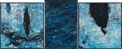 Hubert Scheibl, Untitled (Triptych), 1986, oil on canvas; framed