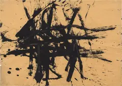 Günter Brus, Informel, 1960, India ink on paper; framed