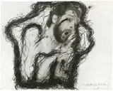 Arnulf Rainer, Dumme Bitten (um Verhüllung), 1976, photograph, painted-over; framed