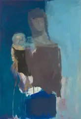 Siegfried Anzinger, Madonna, 1995, distemper on canvas; framed