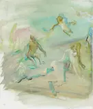 Siegfried Anzinger, Seidenengel, 2005, oil on canvas; framed