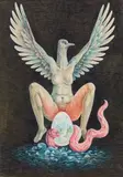 Peter Proksch, Das Weltei, 1970, mixed media on paper; framed