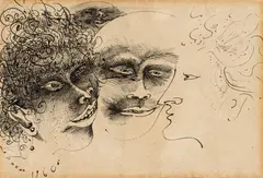 Anton Lehmden, Untitled, 1960, India ink on paper; framed