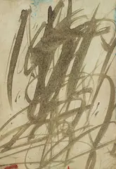 Josef Mikl, Head, 1962, mixed media on paper; framed
