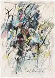 Untitled by Hans Staudacher, 1989, mixed media on paper; framed, sold Apr 2022