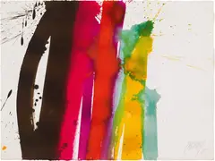 Markus Prachensky, Untitled, 1985, India ink on laid paper; framed