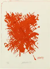 Markus Prachensky, Untitled, graphic reproduction; unframed