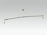 Franz West, Pendant lamp, 1991, pendant lamp with iron chain, welded