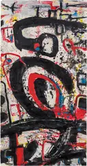 Walter Eckert, Untitled, mixed media on paper; framed