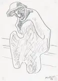 Kurt Hüpfner, Untitled, 1996, pencil on paper; framed