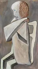 Kurt Hüpfner, Katatoniker (J. R. M. Lenz), 1998, acrylic on canvas; framed