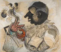 Antonius Hoeckelmann, Untitled, 1976-78, mixed media on paper on press board; framed