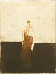 Giselbert Hoke, Mara 6, 1983, watercolour, gouache on paper; framed