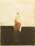 Giselbert Hoke, Mara 6, 1983, watercolour, gouache on paper; framed