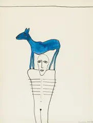 Franz Schwarzinger, Untitled, 1987, mixed media on paper; framed