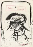 Franz Ringel, Johann Strauß, c. 1970, India ink on paper; framed