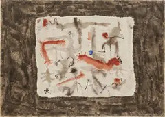 Oswald Oberhuber, Untitled, 1949, mixed media on paper; framed