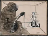 Peter Sengl, 100 Jahre später als lachender Tod (Händeschädelweg)