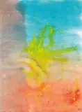 Herbert Brandl, Untitled, 2002, print, overpainted; framed
