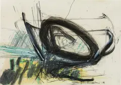 Manfred Hebenstreit, Untitled, 1989, mixed media on paper; framed
