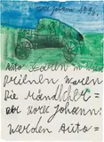 Johann Korec, Auto Fahren in Wien, 1996, mixed media on paper; framed