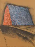 Christo, Texas Mastaba, 1976, offset lithograph; framed
