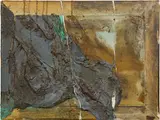 Mariella Simoni, Untitled, mixed media on panel in original frame