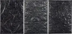 Rudi Stanzel, Untitled (Triptych), 1991, plastic (melted) on board; unframed
