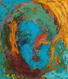 Herbert Brandl, Untitled, oil on canvas; framed