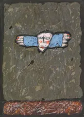 Gerhard Gepp, Der Überflieger, 1993, tempera on cardboard; unframed