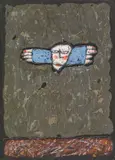 Gerhard Gepp, Der Überflieger, 1993, tempera on cardboard; unframed