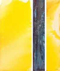 Ty Waltinger, Rain triptych, 2005, oil inversions on linen; unframed