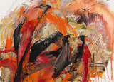 Eva Kaiser, Gesalzen, 2018, mixed media on canvas; unframed