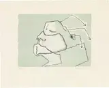 Maria Lassnig, Untitled, 1997, colour lithograph; framed
