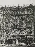 Günther Uecker, Nagelbild" (Chlodwigplatz in Cologne), 1983, screen print; framed